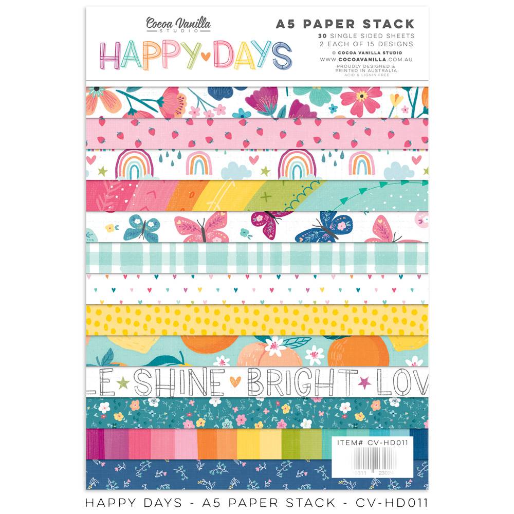 A5 - Paper STACK - HAPPY DAYS A5 - Paper STACK - HAPPY DAYS