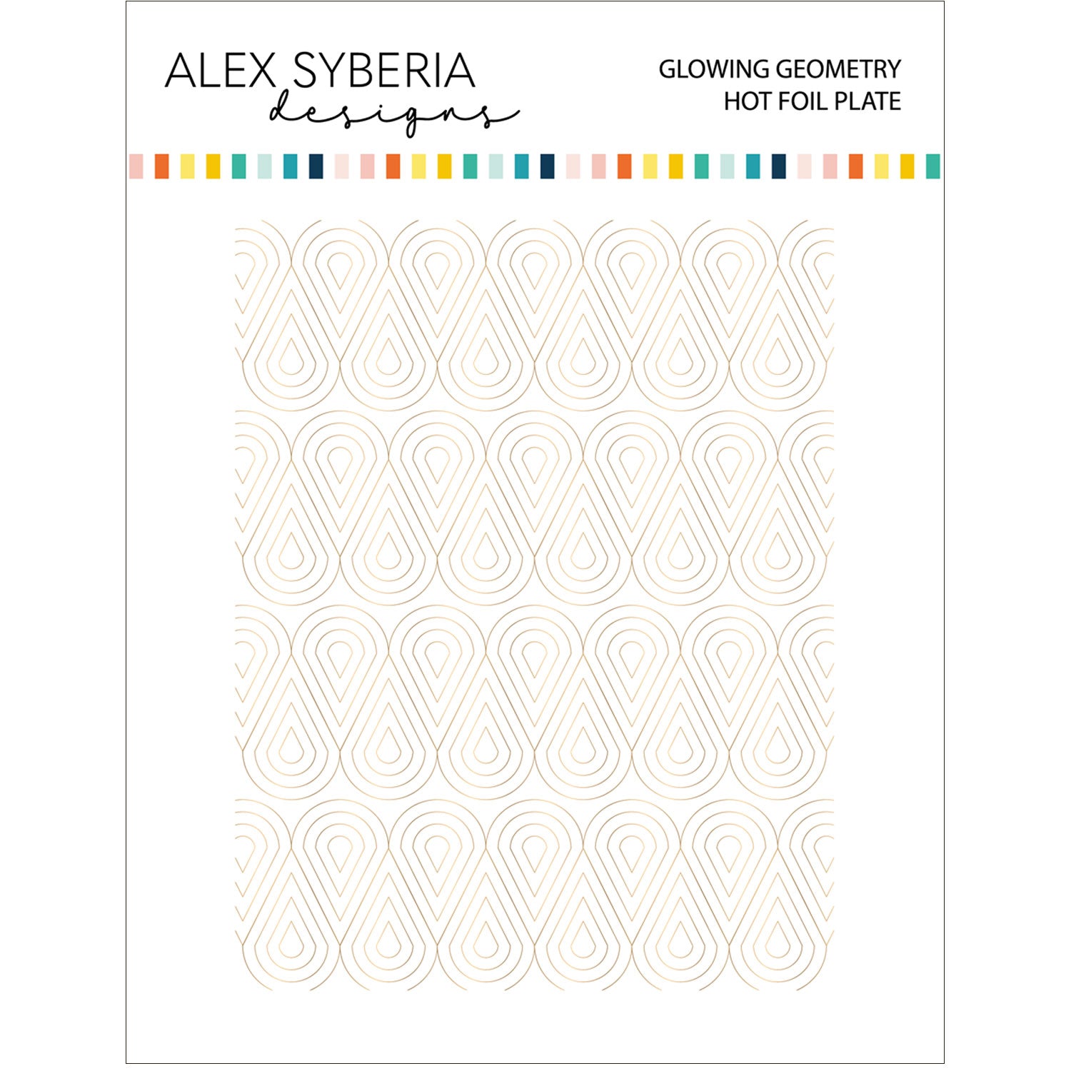 Glowing Geometry Hot Foil Plate