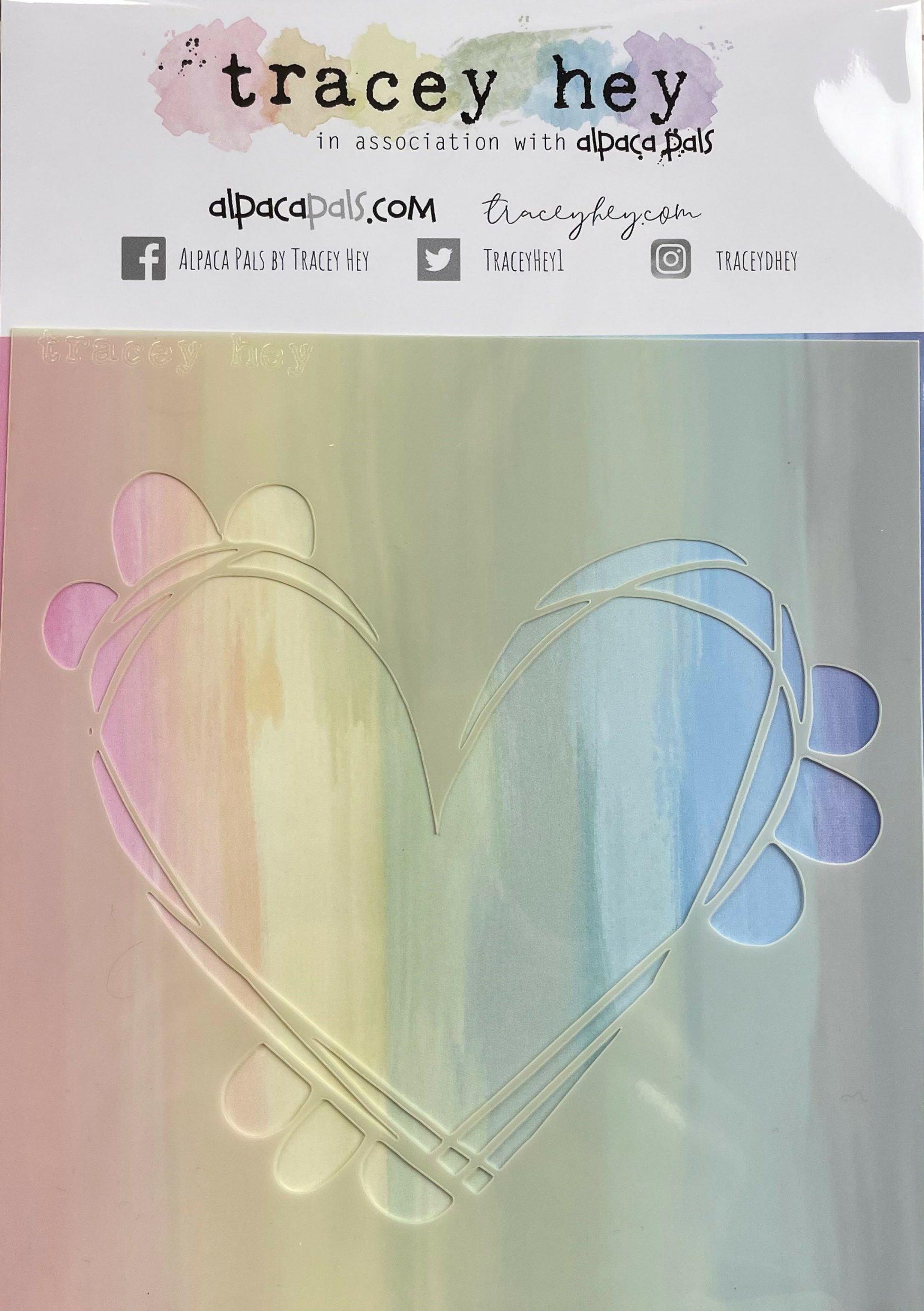 Sketchy Heart - Stencil - Tracey Hey