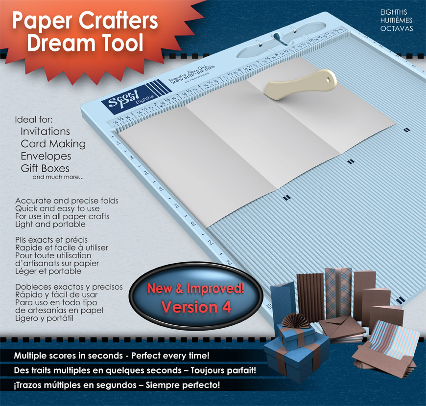 Scor-Pal Measuring & Scoring Board 12"X12"- Neue Version - Inch