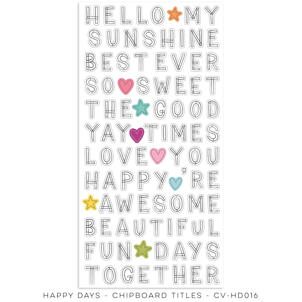 Chipboard Title Stickers - HAPPY DAYS 