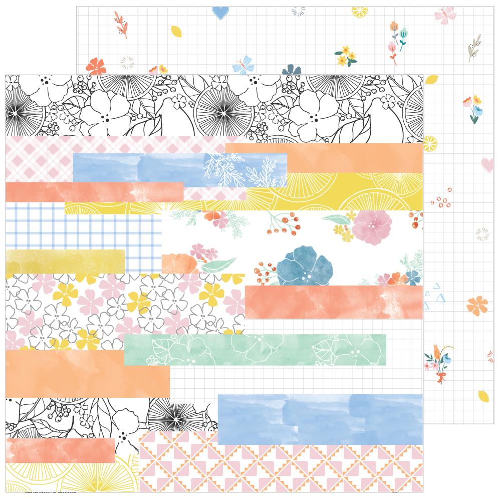 Happy Life - Simple & Sweet - Pinkfresh Studio - 12"X12"
