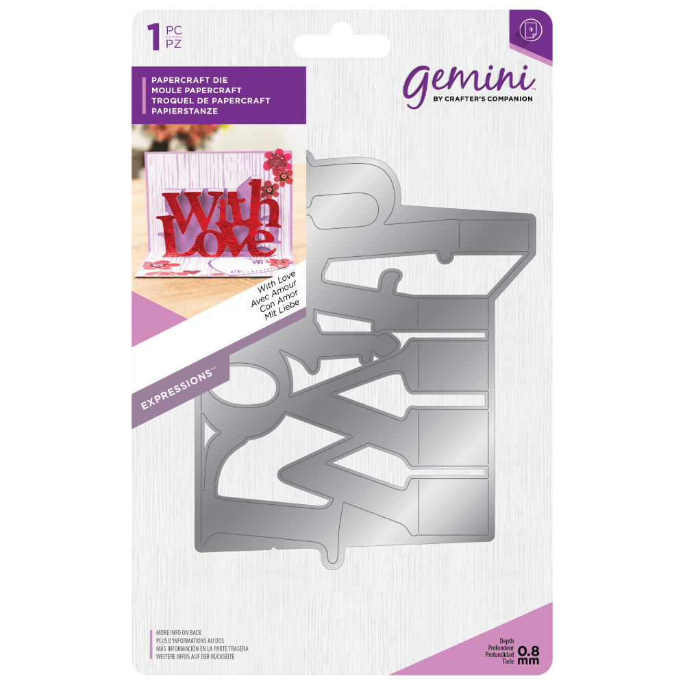 With Love - Gemini Metal Die - Expressions - Pop Out With Love - Gemini Metal Die - Expressions - Pop Out