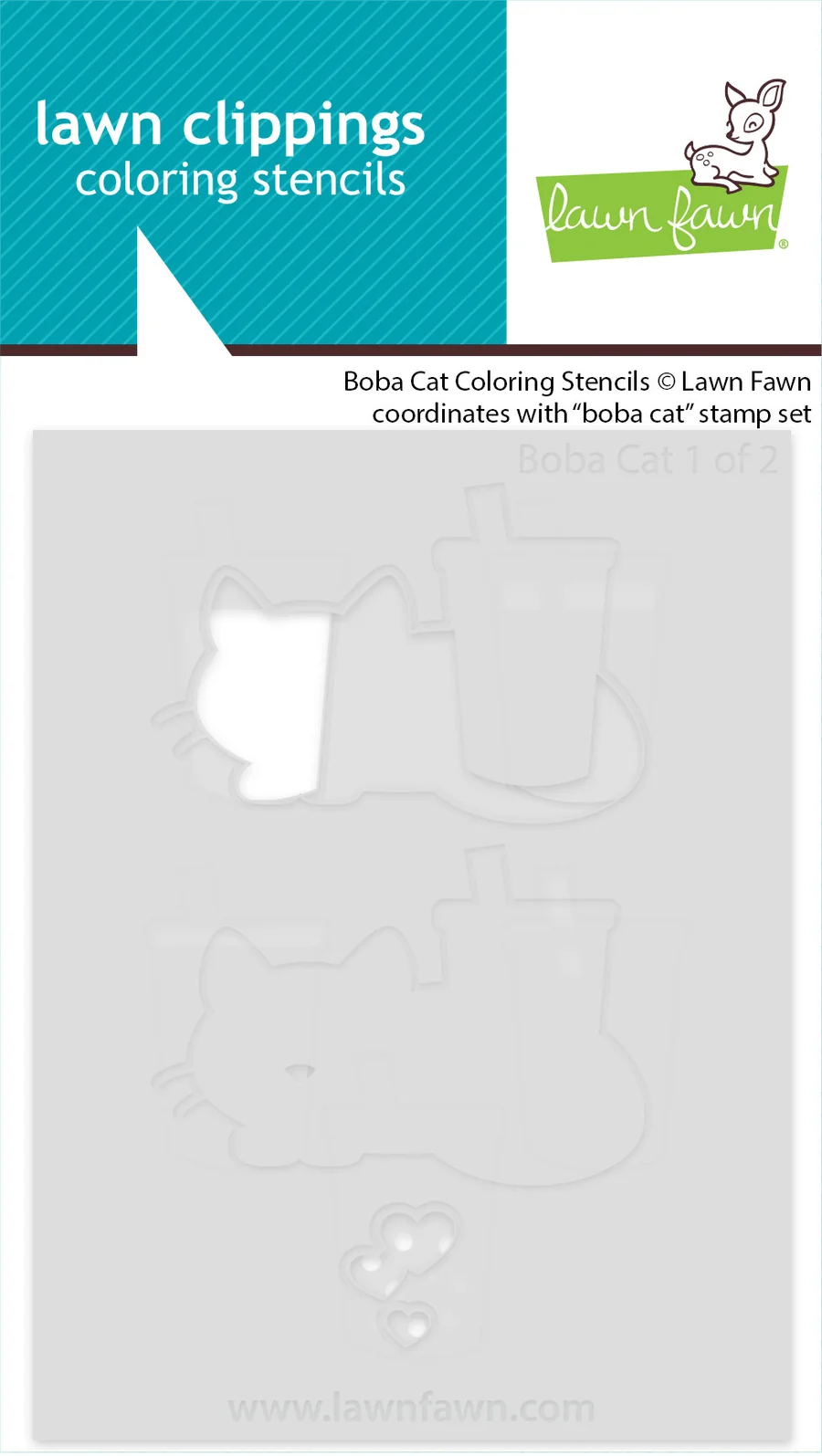 Boba Cat - Coloring Stencil Boba Cat - Coloring Stencil