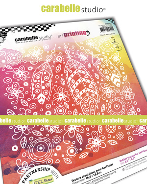 Florals and Feathers - Art Printing Square : by Kate Crane Florals and Feathers - Art Printing Square : by Kate Crane