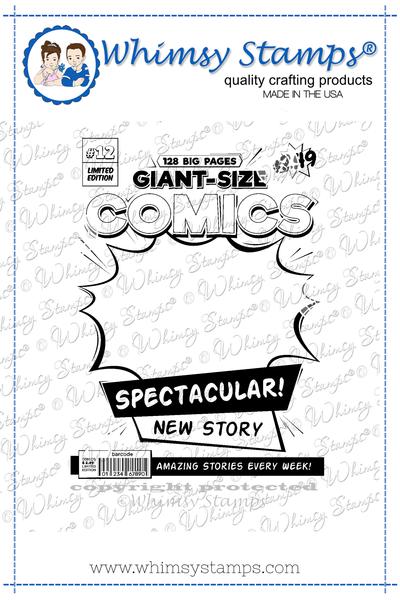 Comic Book Page - Rubber Cling Stamp