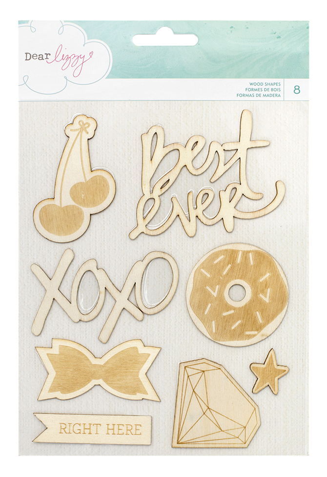 Embellishments - DL - Serendipity - Wood Veneer (8 Piece) Embellishments - DL - Serendipity - Wood Veneer (8 Piece)