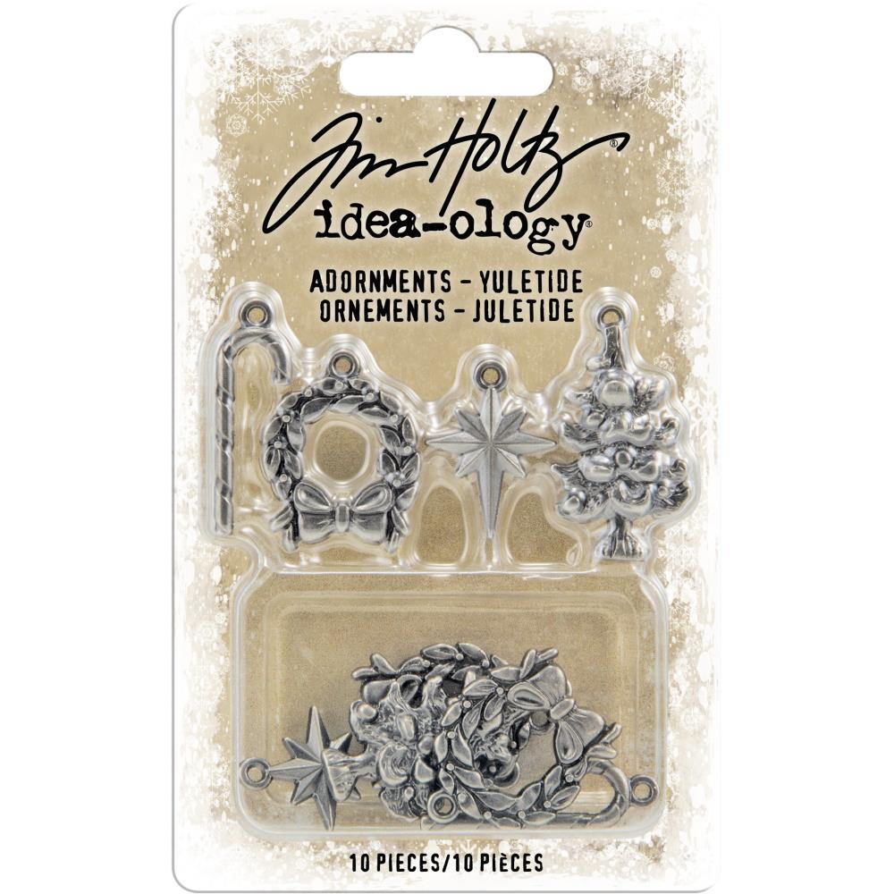 Antique Nickel Yuletide - Idea-Ology - Adornments 10/Pkg
