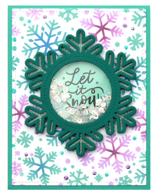 Stitched Snowflake Frame - Lawn Cuts