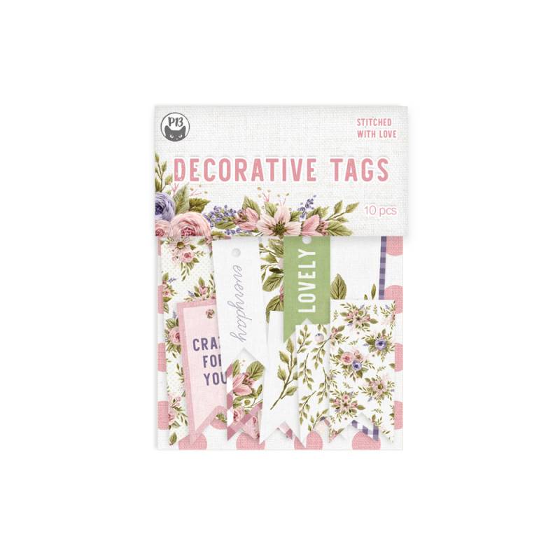 Decorative Tags 02 - Stitched with Love