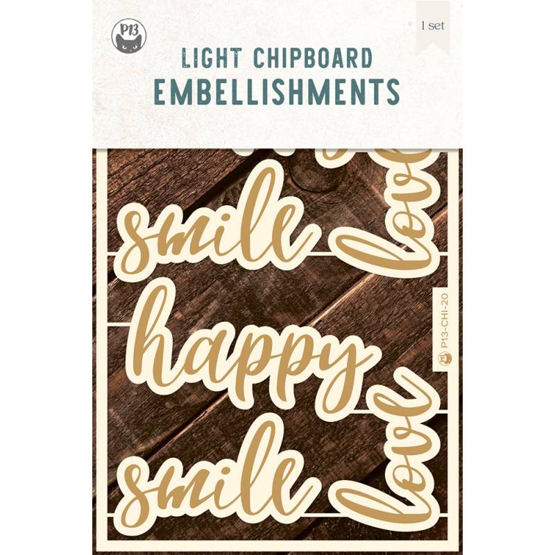 Set Words 01 - Light Chipboard Embelishments