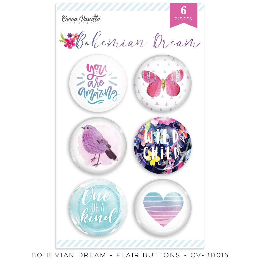 Flair Buttons - Bohemian Dream Flair Buttons - Bohemian Dream