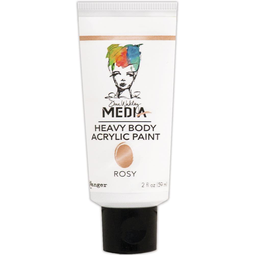Rosy - Dina Wakley Media Heavy Body Acrylic Paint 2oz Rosy - Dina Wakley Media Heavy Body Acrylic Paint 2oz