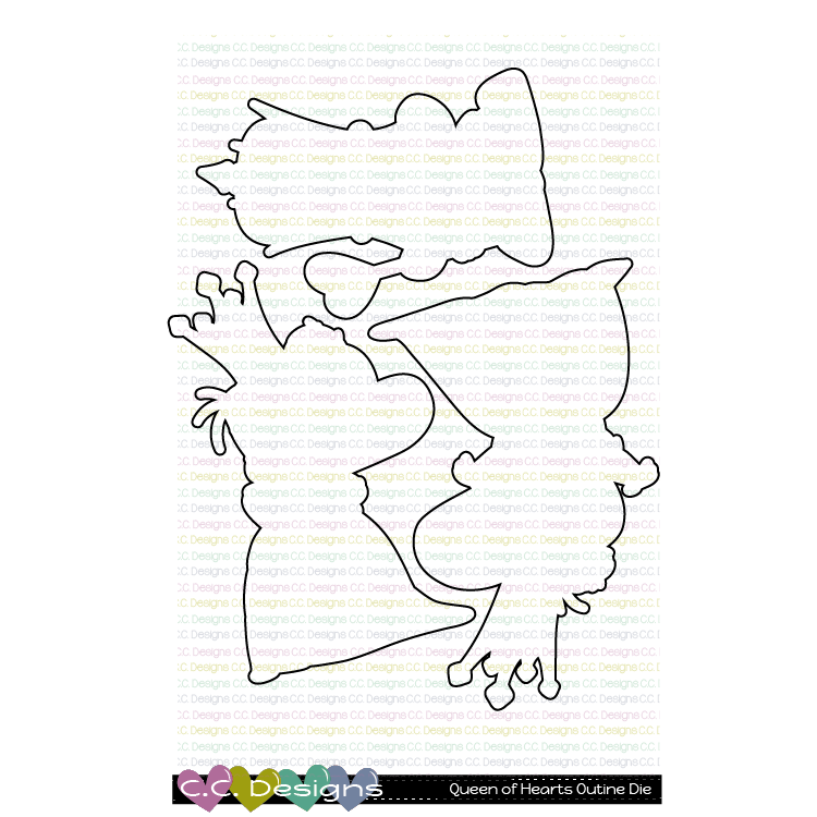 Queen of Hearts - Outline Metal Die Queen of Hearts - Outline Metal Die