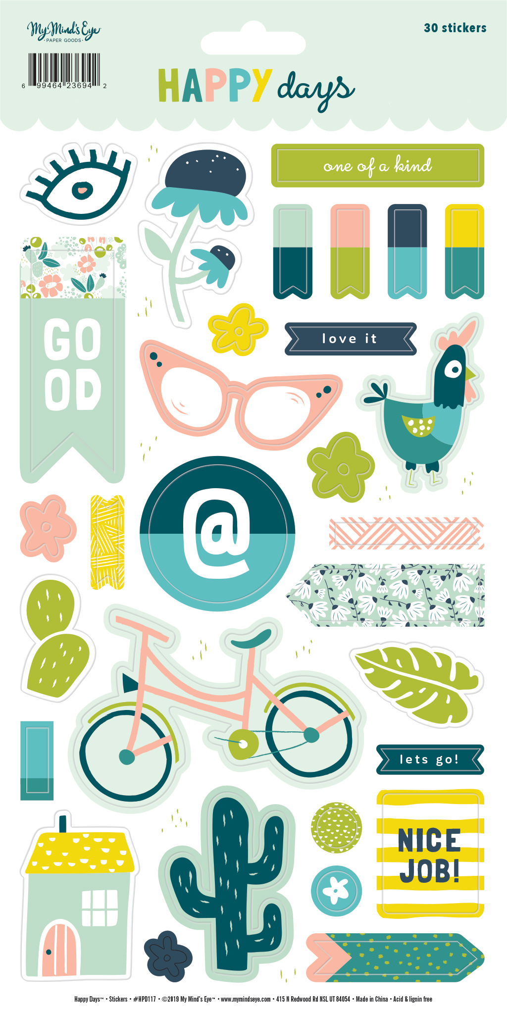 Sticker Sheet- Happy Days Collection - My Mind´s Eye Sticker Sheet- Happy Days Collection - My Mind´s Eye