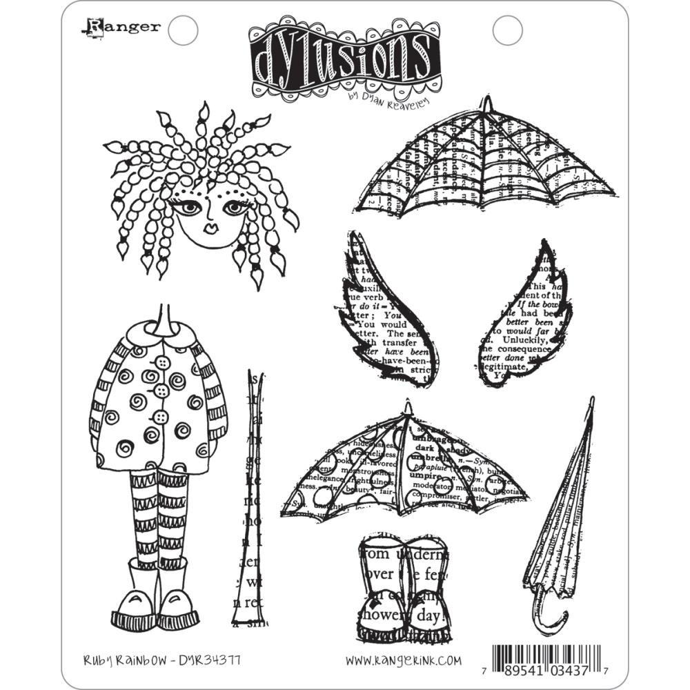 Ruby Rainbow - Dyan Reaveley's Dylusions Cling Stamp