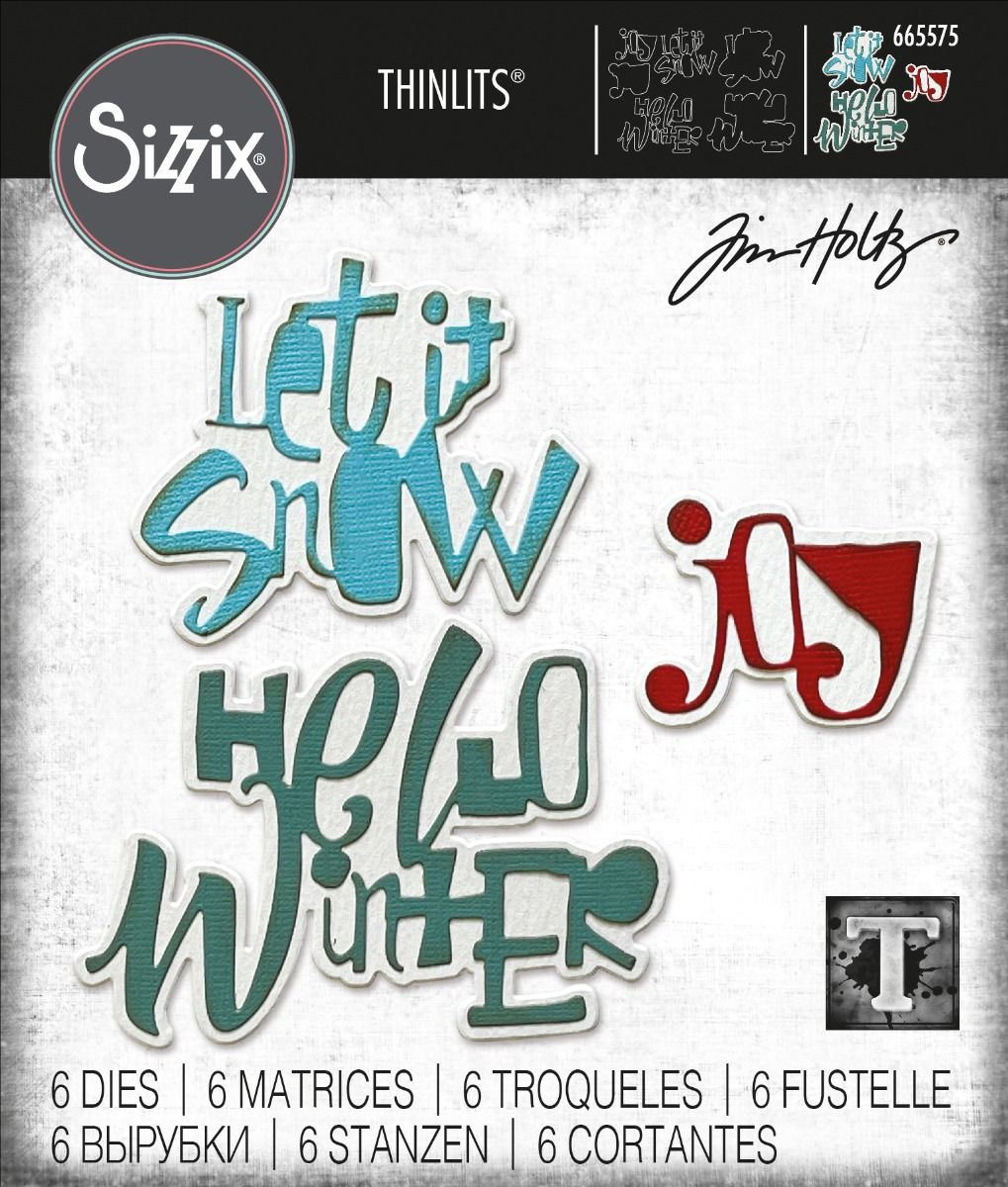 Festive Words - Sizzix Thinlits Dies By Tim Holtz