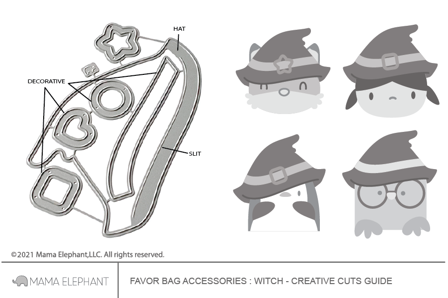 Favor Bag Accessory - Witch - Creative Cuts Favor Bag Accessory - Witch - Creative Cuts