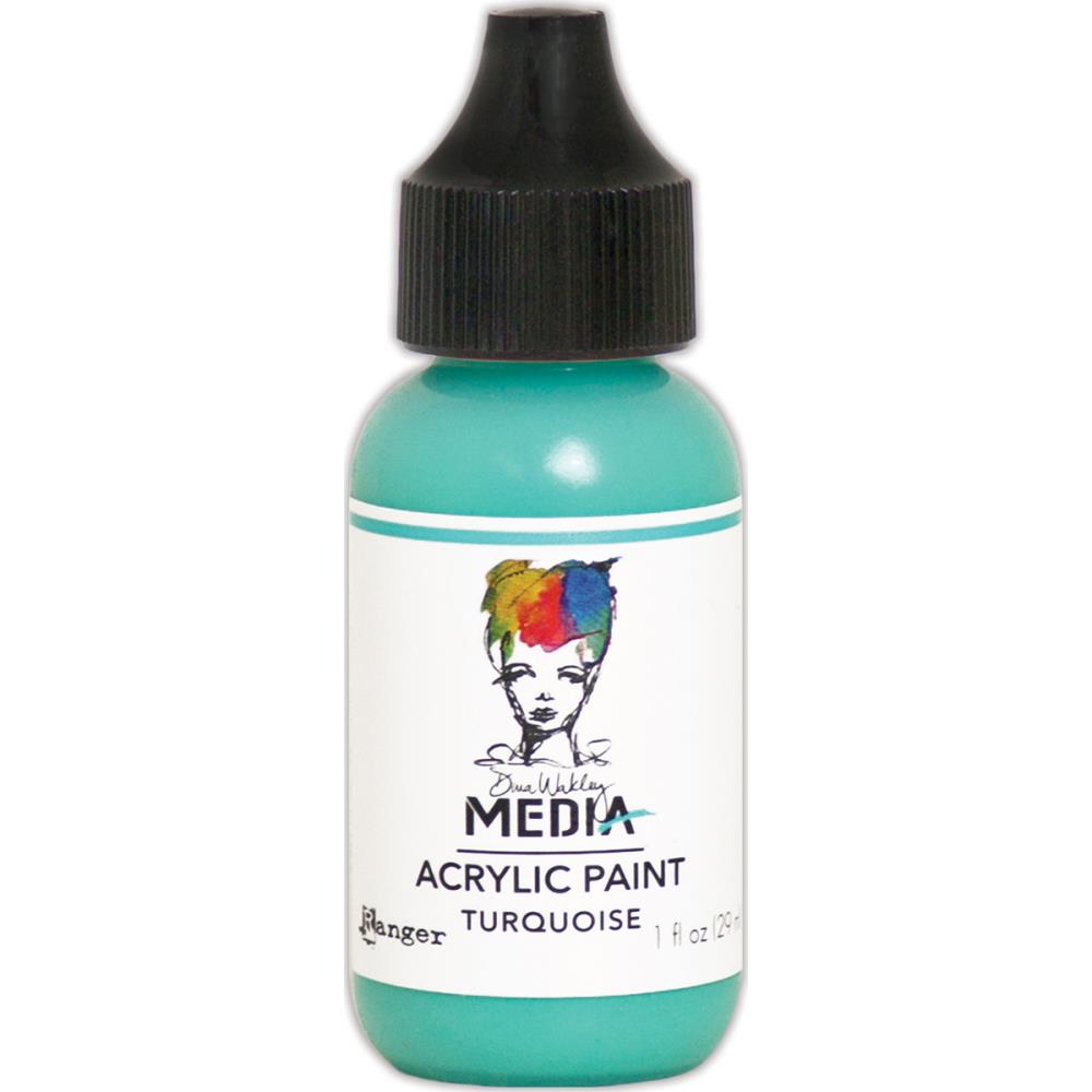 Turquoise - Dina Wakley Media Heavy Body Acrylic Paint 1oz Turquoise - Dina Wakley Media Heavy Body Acrylic Paint 1oz