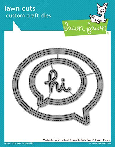 Outside in Stitched Speech Bubbles - lawn cuts