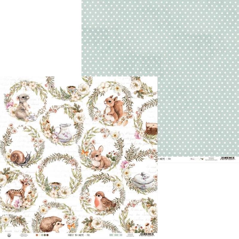 Paper 02 - 12"x12" - Forest Tea Party