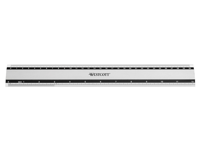 Westcott Aluminium Ruler 30cm Anti Slip