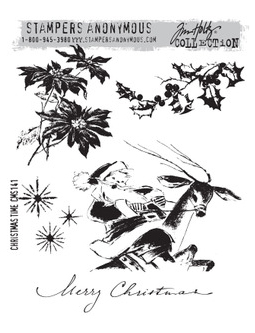 Christmas Time - Tim Holtz Cling Stamps Christmas Time - Tim Holtz Cling Stamps