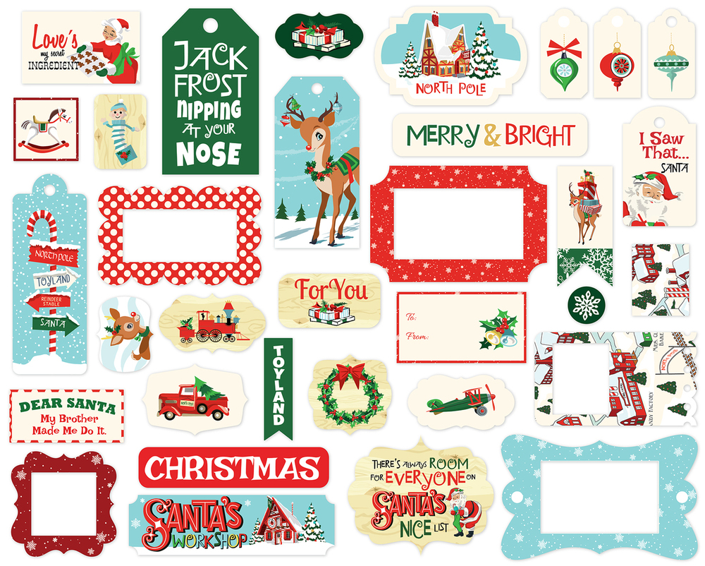 Santa's Workshop Frames & Tags Ephemera - Carta Bella Santa's Workshop Frames & Tags Ephemera - Carta Bella