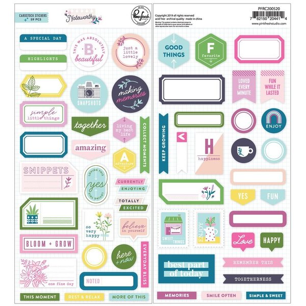 Card Stock Stickers - Noteworthy Card Stock Stickers - Noteworthy