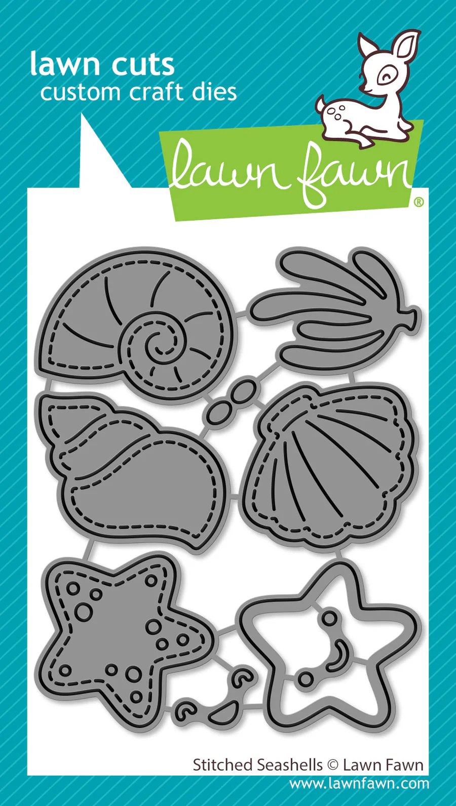 Stitched Seashells - Lawn Cuts Stitched Seashells - Lawn Cuts