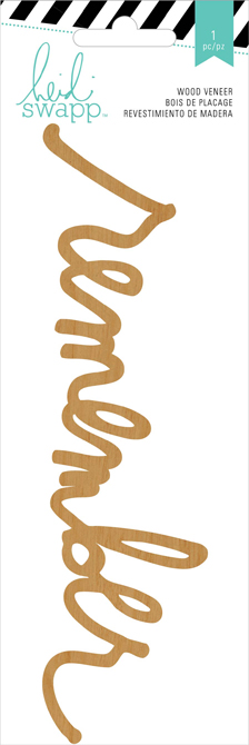 Wood Veneers - HS - Wanderlust - Title - Remember (1 Piece)