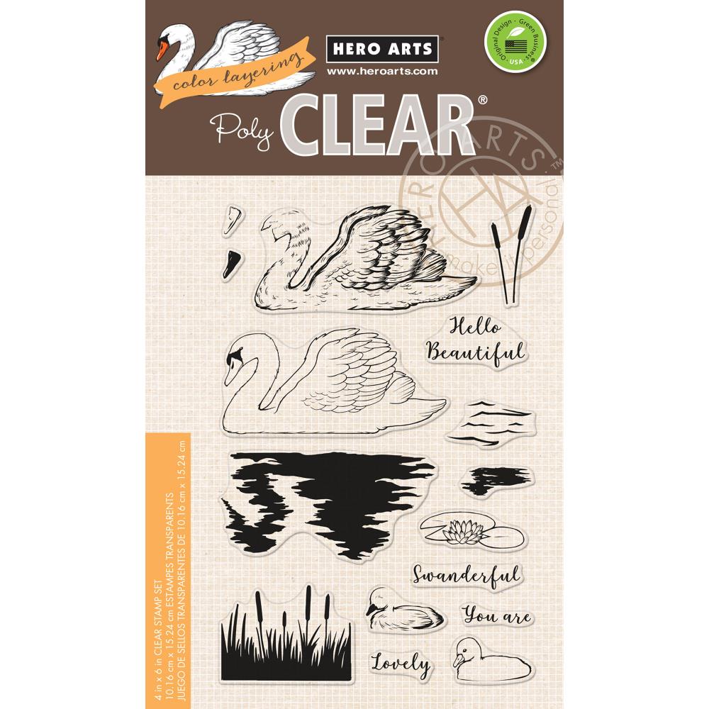 Swan - Color Layering - Hero Arts Clear Stamps Swan - Color Layering - Hero Arts Clear Stamps