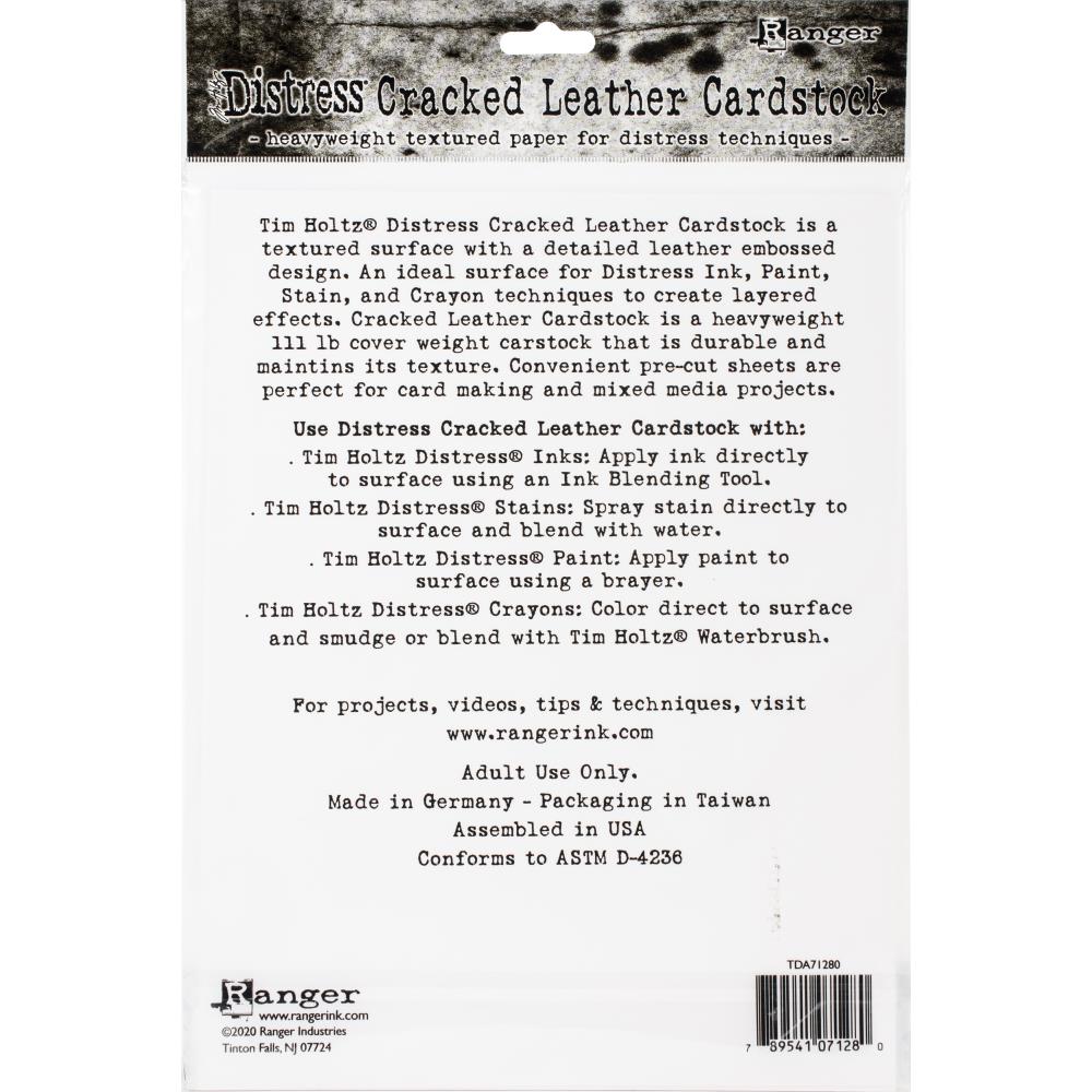 Tim Holtz - Distress Cracked Leather Cardstock - 8-1/2"X11"