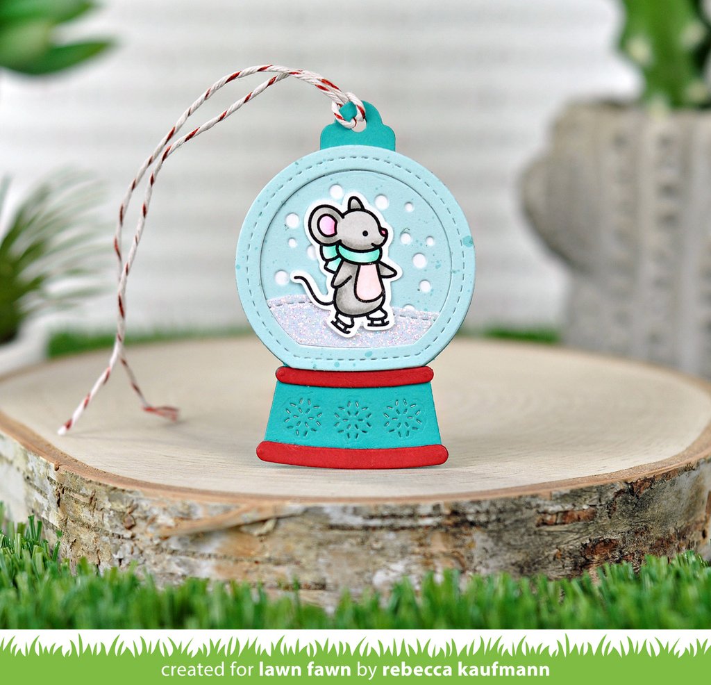 Snow Globe Gift Tag - Lawn Cuts