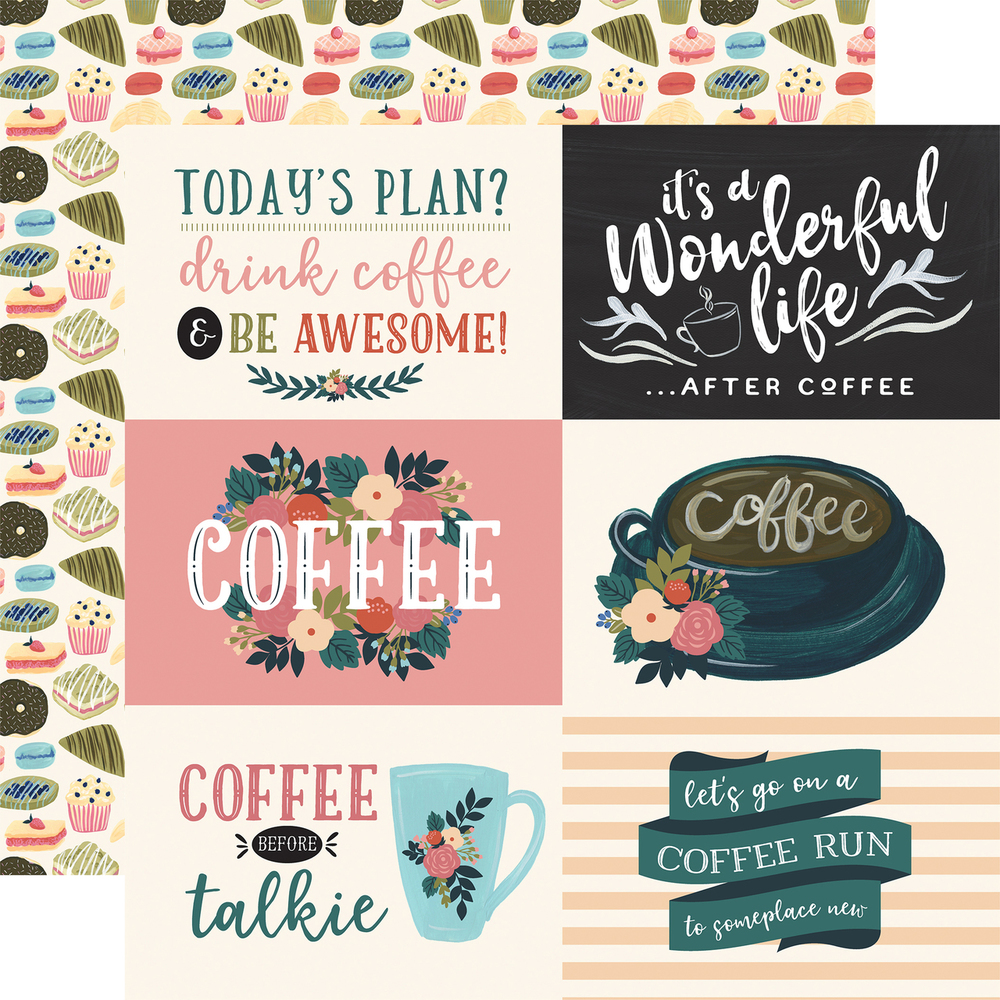 4x6 Horizontal Journaling Cards - Coffee - Echo Park