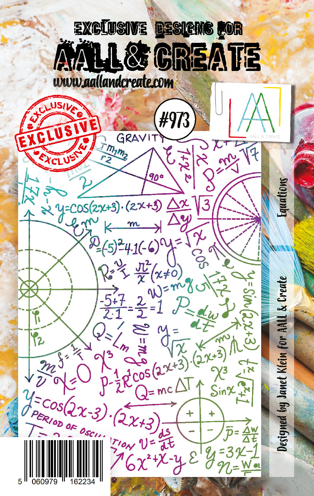 #973 - A7 Stamp Set - Equations #973 - A7 Stamp Set - Equations