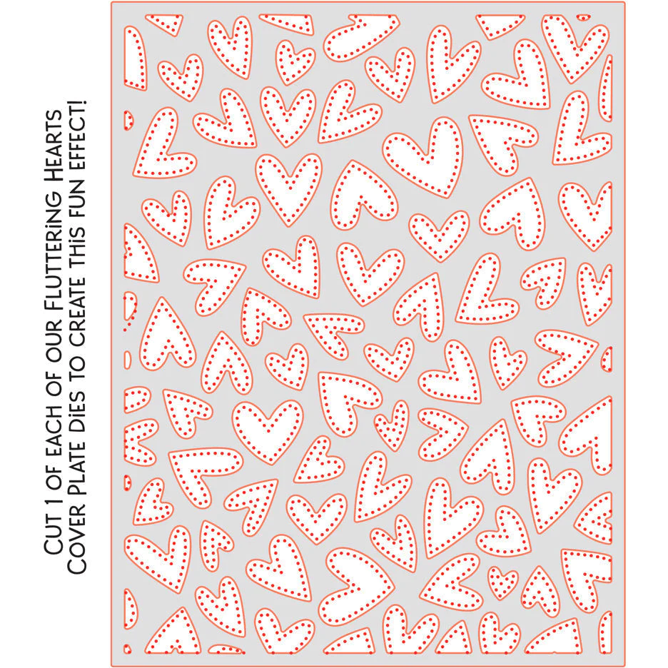 Fluttering Hearts Pierced Cover Plate - Honey Cuts