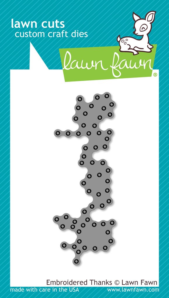 Embroidered Thanks- lawn cuts Embroidered Thanks- lawn cuts