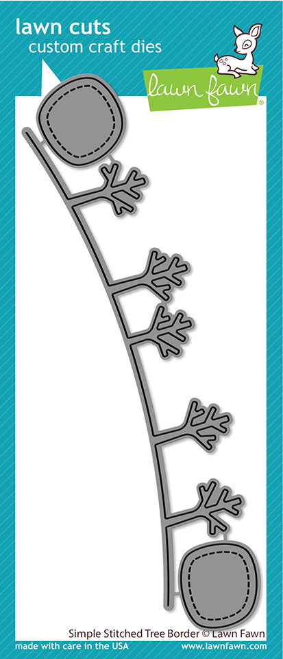 Simple Stitched Tree Border - Lawn Cuts Simple Stitched Tree Border - Lawn Cuts