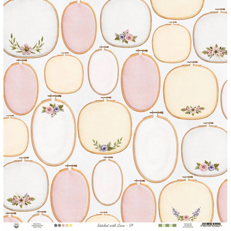 Paper 04 - 12"x12" - Stitched with Love