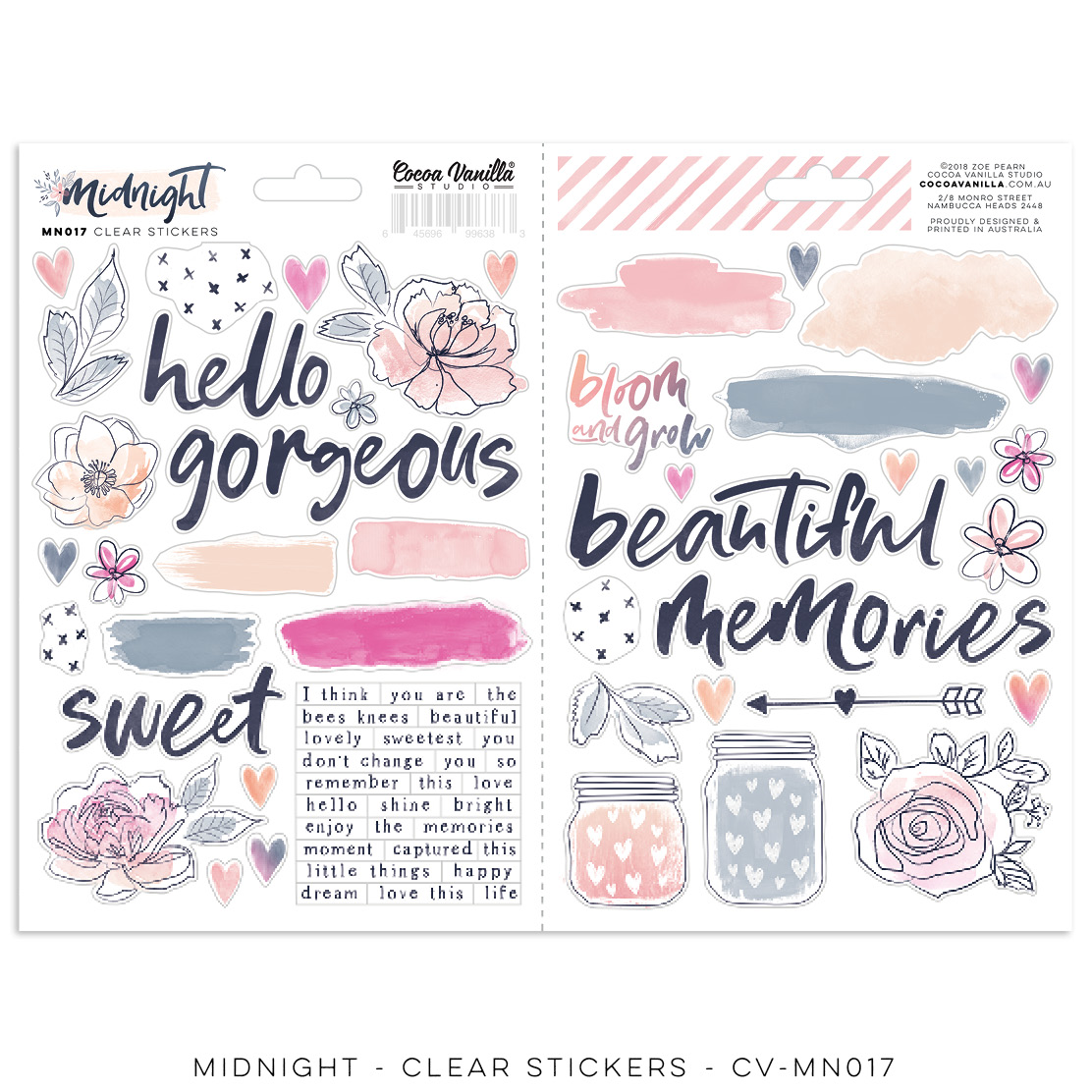 Clear Stickers - Midnight