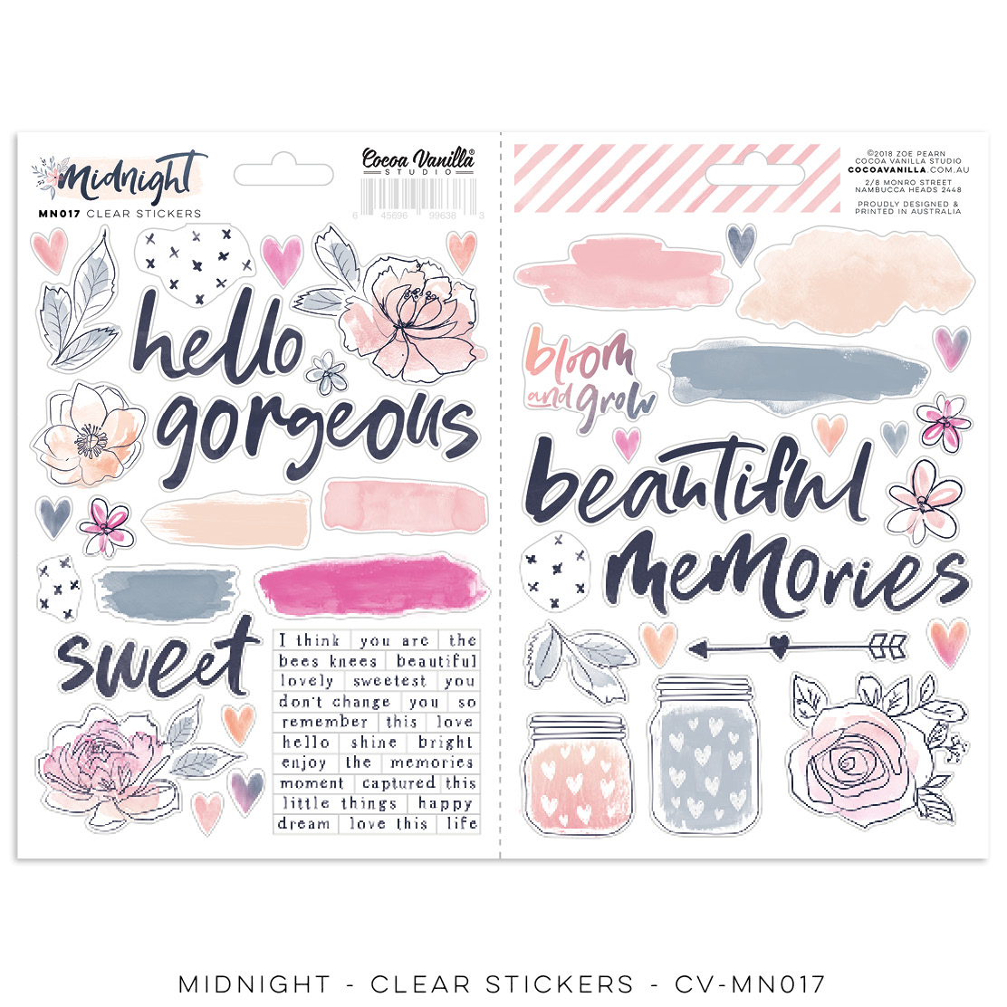 Clear Stickers - Midnight Clear Stickers - Midnight