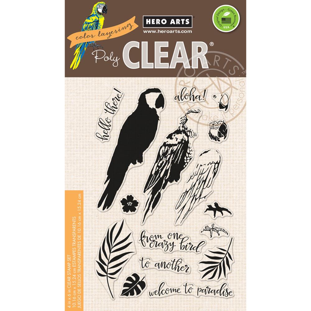 Color Layering Parrot - Hero Arts Clear Stamps