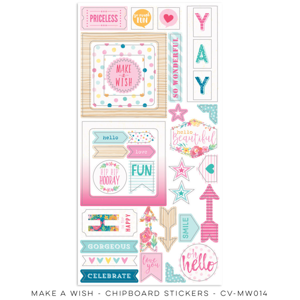 Chipboard Accents - Make a Wish