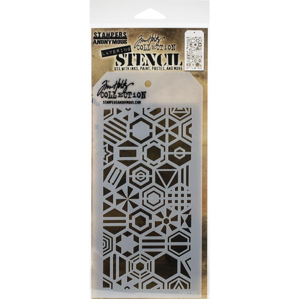 Patchwork Hex - Tim Holtz Layering Stencil Patchwork Hex - Tim Holtz Layering Stencil