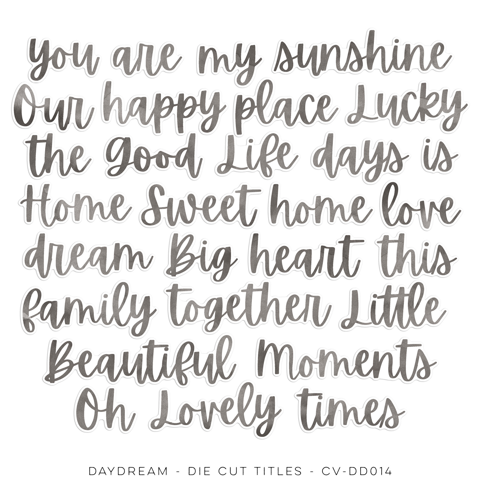 Die Cut Titles - Daydream Die Cut Titles - Daydream