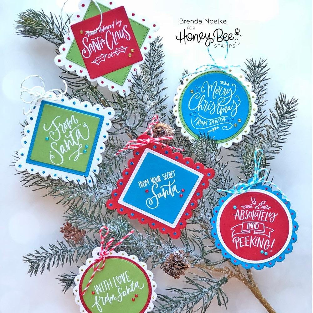 Scallop Square Gift Tag - Honey Cuts