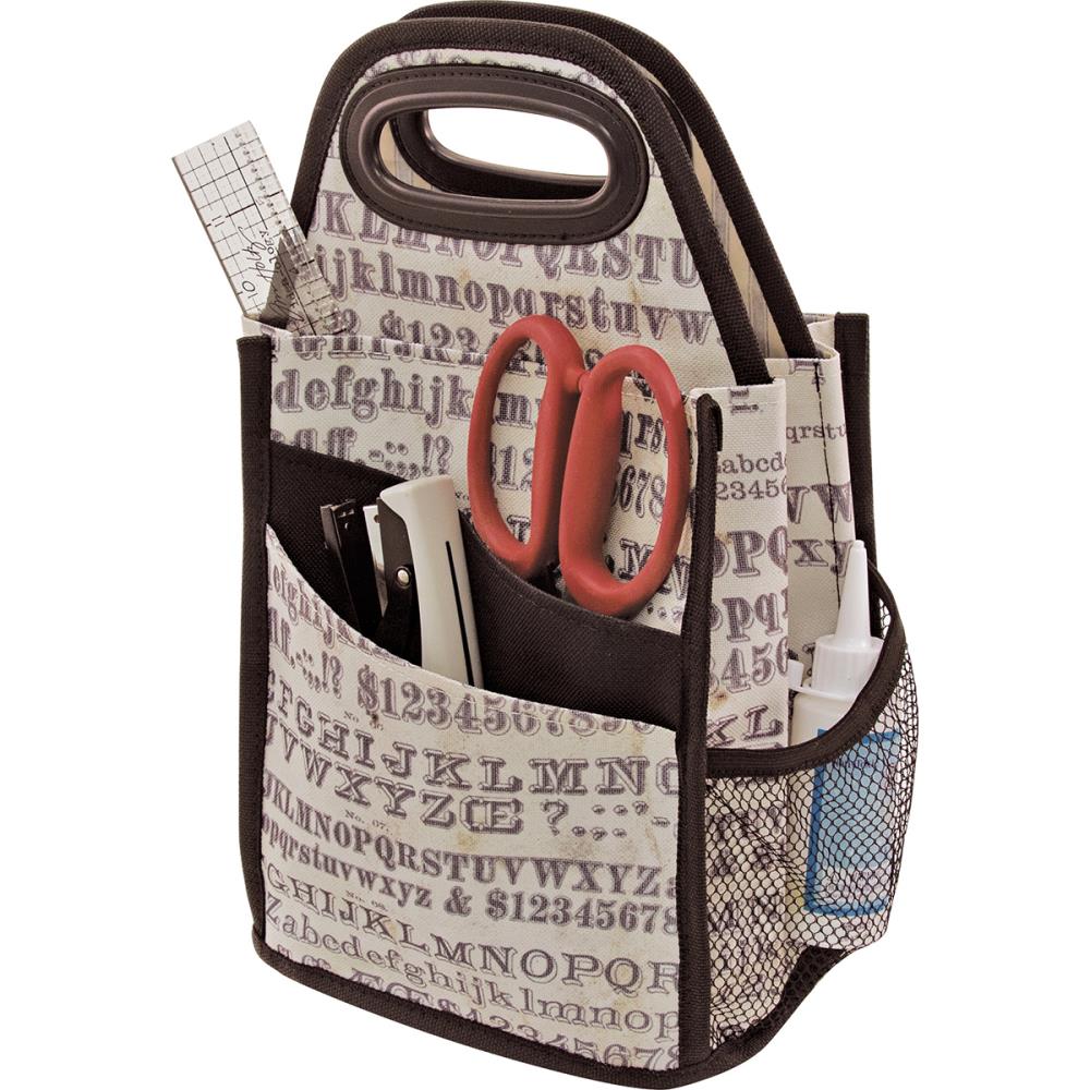 Tim Holtz Storage Studios Typography Spinning Craft Tote Tim Holtz Storage Studios Typography Spinning Craft Tote