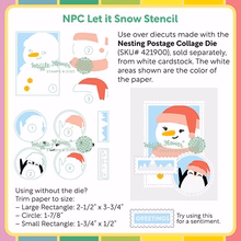 Nesting Postage Collage Let it Snow - Stencil Nesting Postage Collage Let it Snow - Stencil