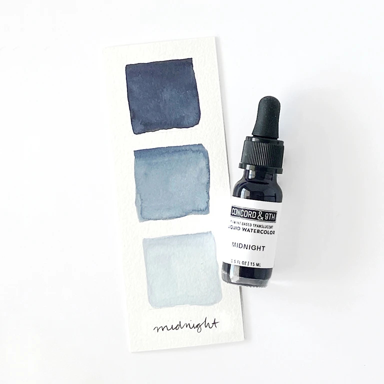 Midnight - Liquid Watercolor